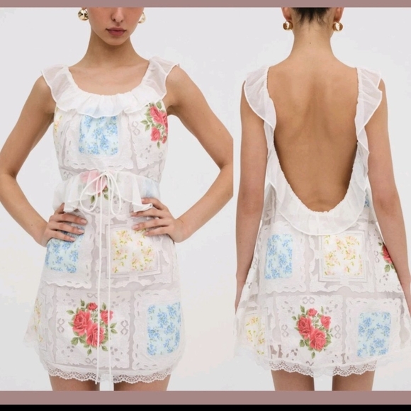 FOR LOVE & LEMONS aviana vintage style mini dress S - Picture 2 of 14